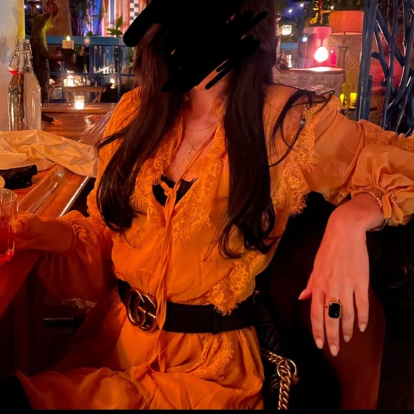 🍊 Missguided Yellow Lace Detail Smock Dress - Picture 4 of 4